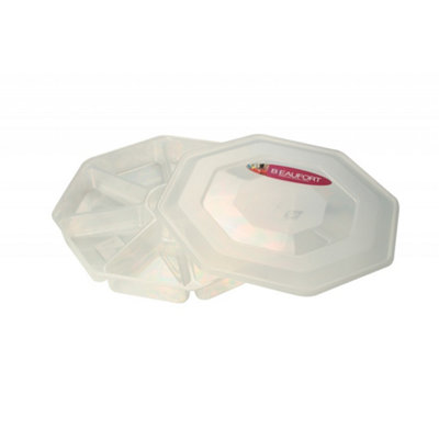 B&Q -  8 Section Nibbles Tray. Clear (One Size)