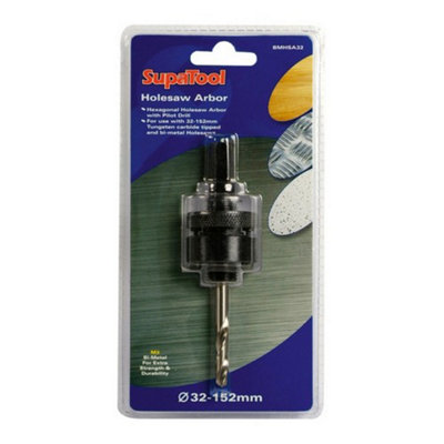 Supatool Holesaw Arbor Silver (One Size) from B&Q