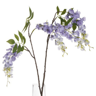 B&Q -  Artificial Wisteria Plant Lilac (One Size)