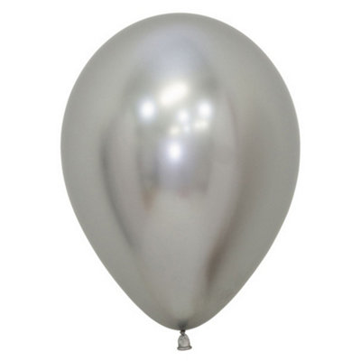 Amscan Sempertex Reflex Latex Balloons (Pack Of 50) Silver (12In) from B&Q