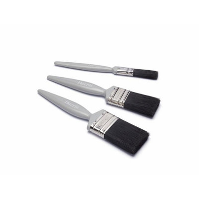 B&Q -  Essentials Gloss Paint Brush Set (Pack Of 3) White (One Size)
