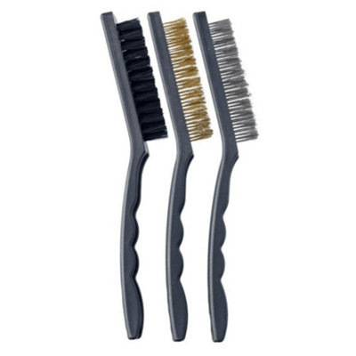 Harris Essentials Wire Brush (Pack Of 3) Black/gold/grey (One Size) from B&Q