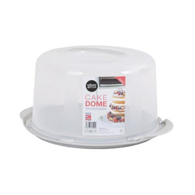 Wham Clear Lid Round Cake Storer Transparent (One Size) from B&Q