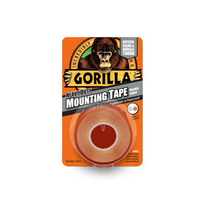 Gorilla Heavy Duty Double Sided Mounting Tape Clear (19.5 X 10 X 20Cm) from B&Q