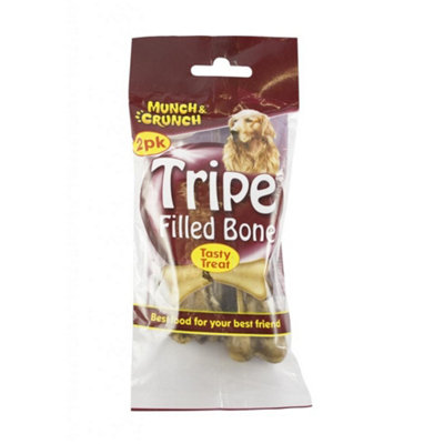 Munch & Crunch Tripe Filled Bone Dog Treat (Pack Of 2) May Vary (One Size) from B&Q