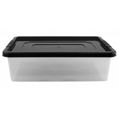 Tml Underbed Storage Box Ebony/clear (32L) from B&Q