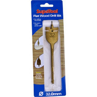 Supatool Titanium Coated Flat Wood Drill Bit Gold (38mm)