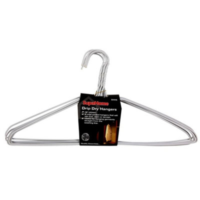  - Supahome Drip Dry Coat Hangers (Pack Of 8) White (One Size)