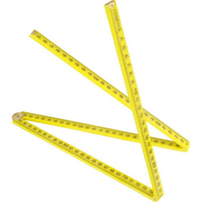 B&Q Yellow Supatool Folding Ruler (One ) 1M B&Q