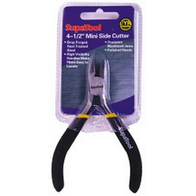 Supatool Mini Side Cutter Plier Black (4.5In) from B&Q