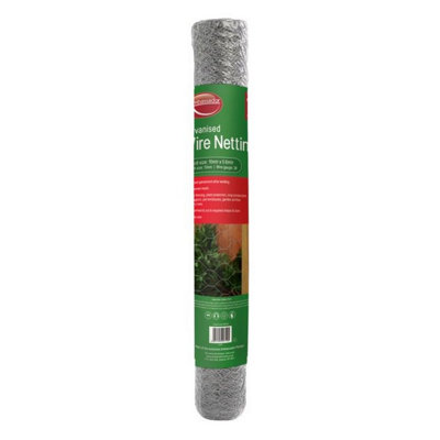 Ambador Galvanised 50mm Wire Netting Silver (10 X 0.6M) from B&Q