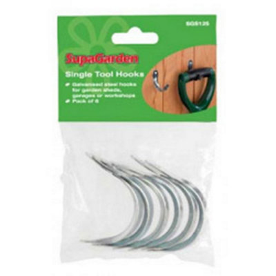 Ambador Tool Hooks (Pack Of 6) Silver (One Size) from B&Q