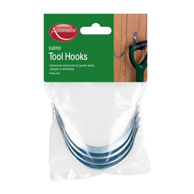 Ambassador Unisex Silver Tool Hooks (Pack Of 4) In - Image 3