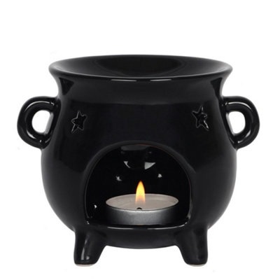 Something Different Shiny Black Cauldron Oil Burner - Image 4