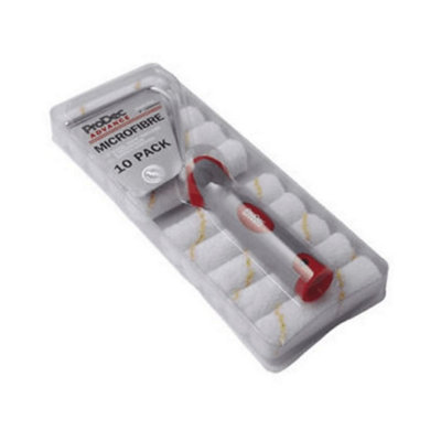 Prodec Short Pile Microfibre Roller And Frame (Pack Of 10) White/grey (One Size) from B&Q