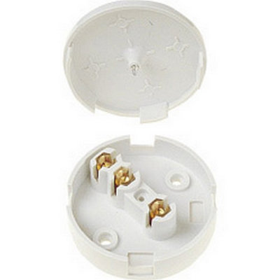 Dencon 30A 3 Terminal Junction Box With Selective Entries White (One Size) from B&Q