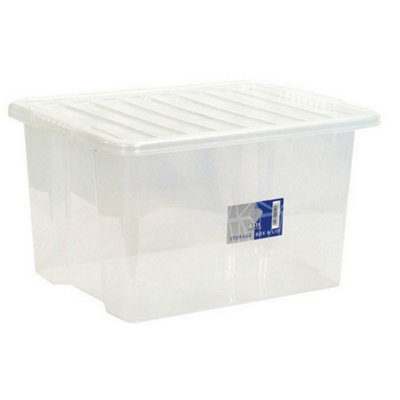 Tml Storage Box With Lid Clear (One Size) from B&Q