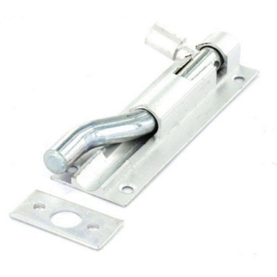  - Securit Aluminium Necked Door Bolt Silver (One Size)