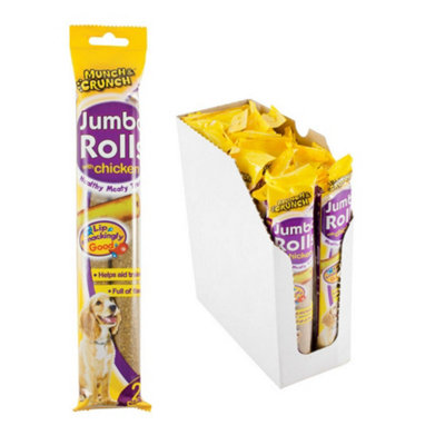 Munch And Crunch Jumbo Rolls With Chicken (Pack Of 2) Beige (One Size) from B&Q