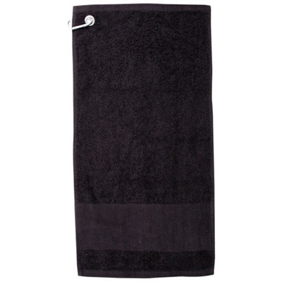 Towel City Printable Border Golf Towel - Black - Image 3