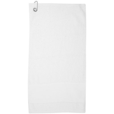 Towel City Printable Border Golf Towel - White - Image 3