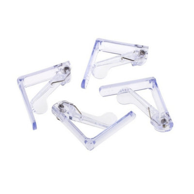 Chef Aid Table Cloth Clips (Pack Of 4) Clear (One Size) from B&Q