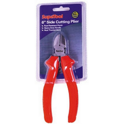 Supatool Side Cutting Plier Red (6In) from B&Q