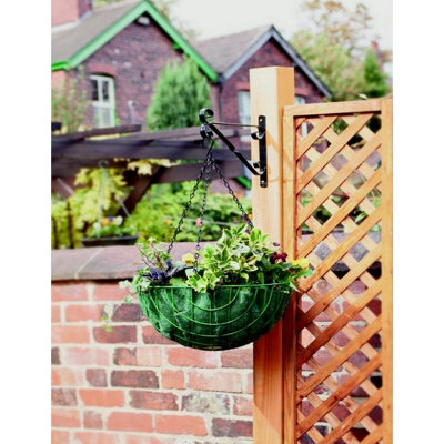 Ambador Steel Hanging Basket Bracket Black (25Cm) from B&Q