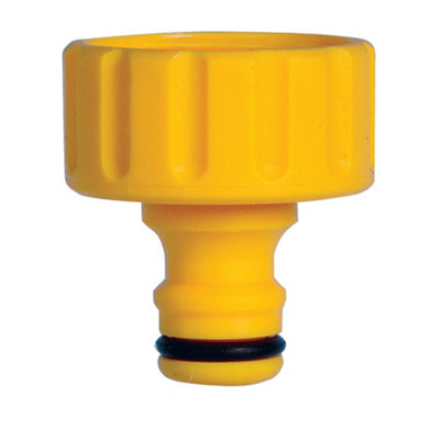 B&Q -  Threaded Tap Connector Bsp Yellow (One Size)