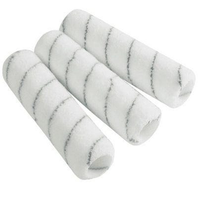 B&Q -  Seriously Good 3 Medium Pile Paint Roller Sleeves (Pack Of 3) White (9In)