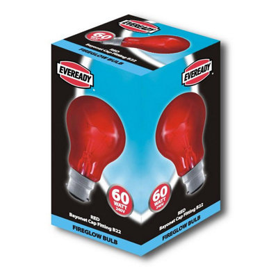 Eveready Bc Fireglow Bulb Red (60W) from B&Q