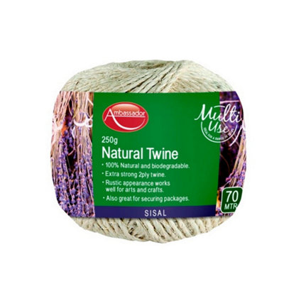Ambador Natural Sisal Twine Natural (70M) from B&Q