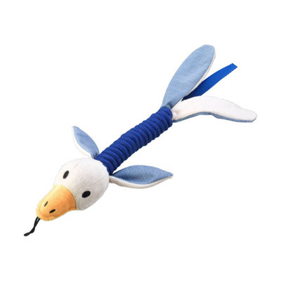 House Of Paws Duck Rope Stick Dog Toy Blue/white (One Size) from B&Q