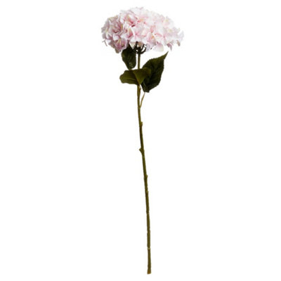 Hill Interiors Artificial Single Stem Hydrangea Pink (One Size) from B&Q
