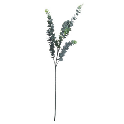 B&Q -  Artificial Tall Single Stem Silver Dollar Eucalyptus Green (One Size)