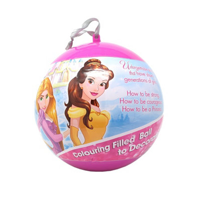 Disney Princess Pink Giant Christmas Bauble & Stationery Set (One ) 20Cm