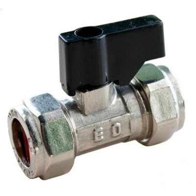 Oracstar Handled Chrome Isolating Valve Chrome (One Size) from B&Q