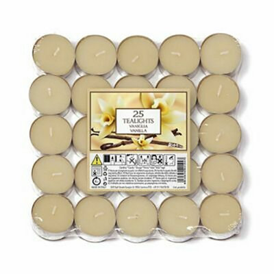 B&Q Prices Candles Scented Tealights (Pack Of 25) Vanilla (One ) Size 25