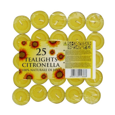 B&Q Prices Candles Scented Tealights (Pack Of 25) Citronella (One ) Size 25