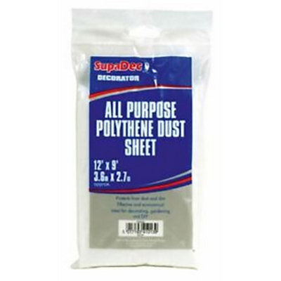 Supadec All Purpose Polythene Dust Sheet White (One Size) from B&Q