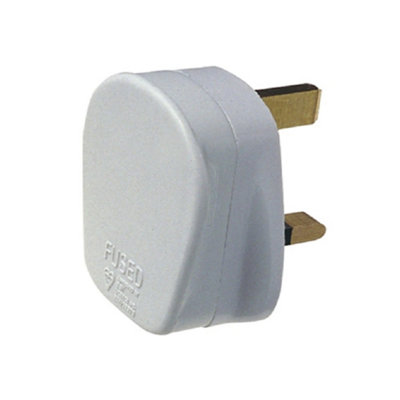 Dencon 13A Fused 3 Pin Plug (Uk Plug) White (One Size) from B&Q