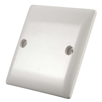 Dencon S/l 1 Gang Blank Plate White (One Size) from B&Q