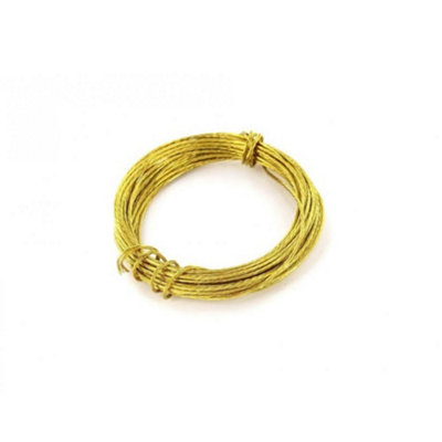 Securit Br Picture Wire Gold (One Size) from B&Q
