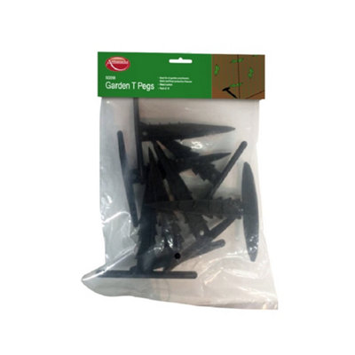 Ambador Garden Fabric T Pegs (Pack Of 10) Black (One Size)