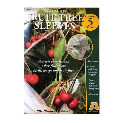 Agralan Fruit Tree Sleeves (Pack Of 5) White (One Size) from B&Q