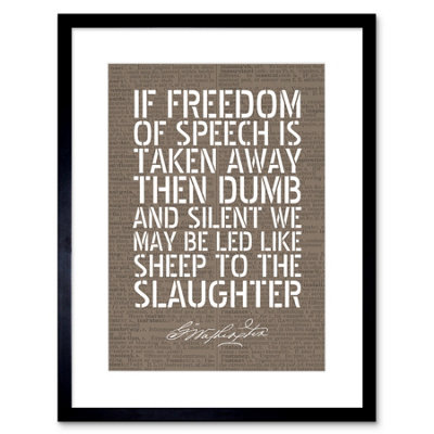Artery8 Wall Art Print Dictionary Page Quote George Washington Freedom Of Speech Artwork Framed 9X7 Inch from B&Q