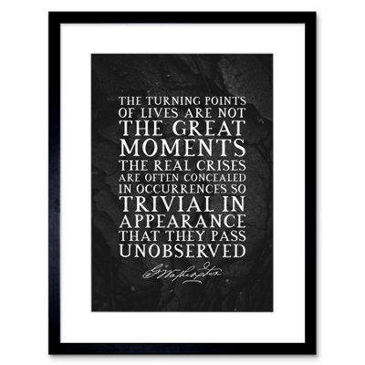 Artery8 Wall Art Print Slate Quote George Washington Great Moments Artwork Framed 9X7 Inch from B&Q