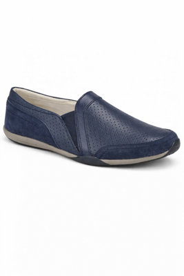 Navy Perforated Slip On Comfort Shoe from B&Q