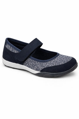 Navy Touch Fastening Comfort Mary Jane Shoe from B&Q