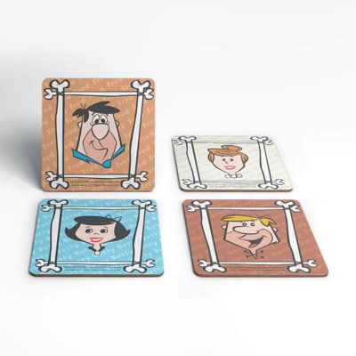 Zavvi The Flintstones Characters Corkbacked Coaster Set from B&Q